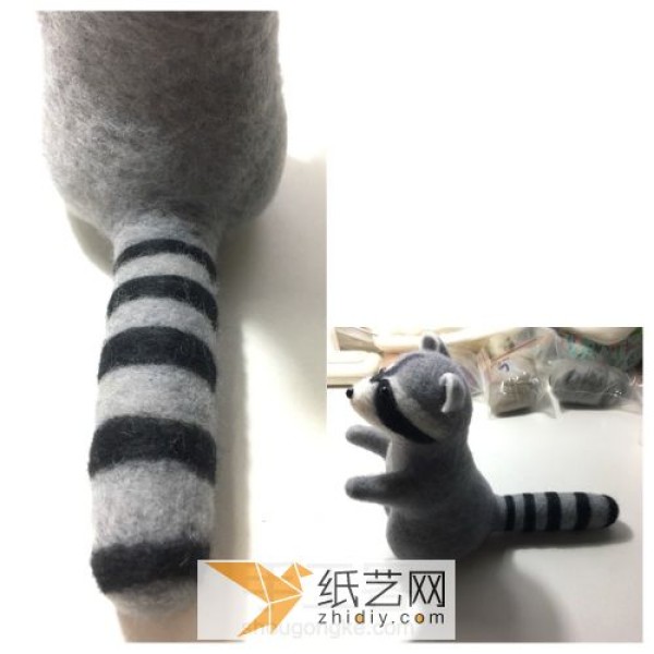 How to make a small raccoon doll by hand using wool felt? fulfill your wishes