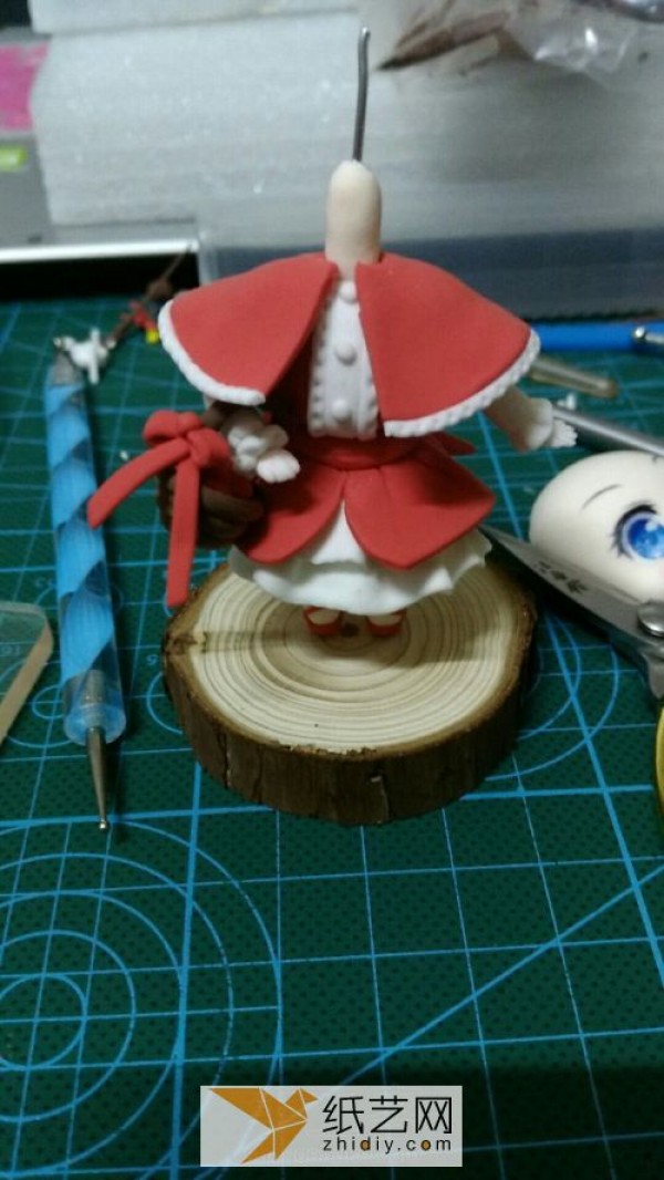 Teach you step by step how to make an ultra-light clay Little Red Riding Hood doll