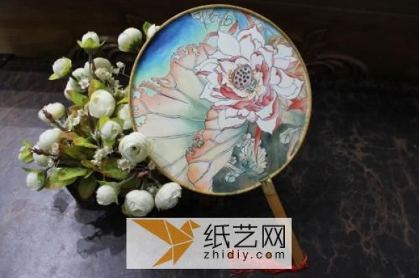 Super beautiful hand-painted DIY uchiwa fan Teachers Day gift making tutorial