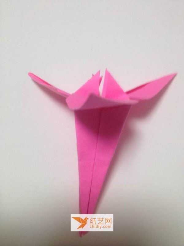 A real-life picture tutorial of an origami flower without a name