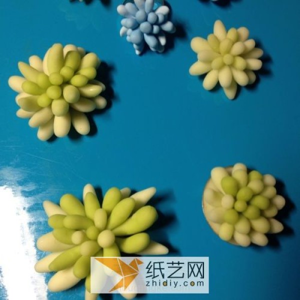 How to make succulent plants from clay. Complete picture tutorial of ultra-light clay works.