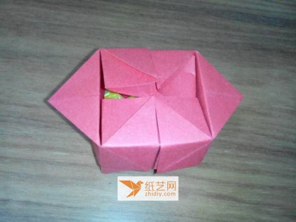 Tutorial on handmade origami gift box formed from one piece of paper DIY making origami box