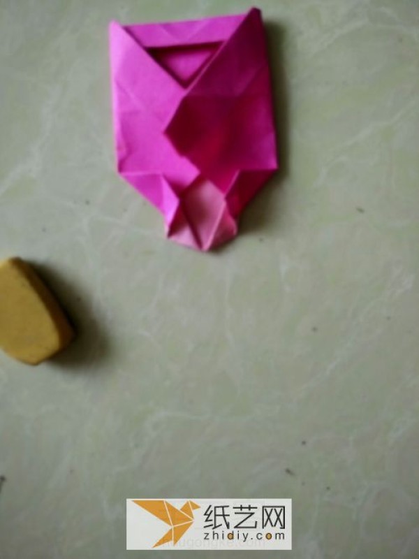 Origami heart envelope for Valentines Day cards