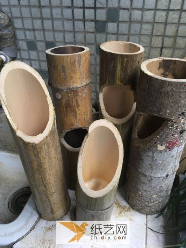 Turning Bamboo Waste into Treasure DIY Retro Succulent Flower Pot Making Tutorial