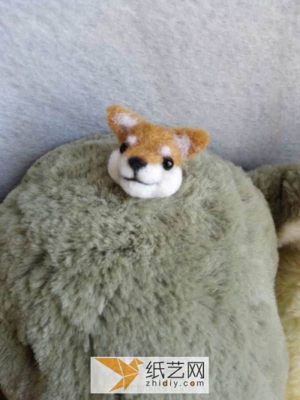 Teach you step-by-step tutorial on how to make a wool felt poke dog Shiba Inu