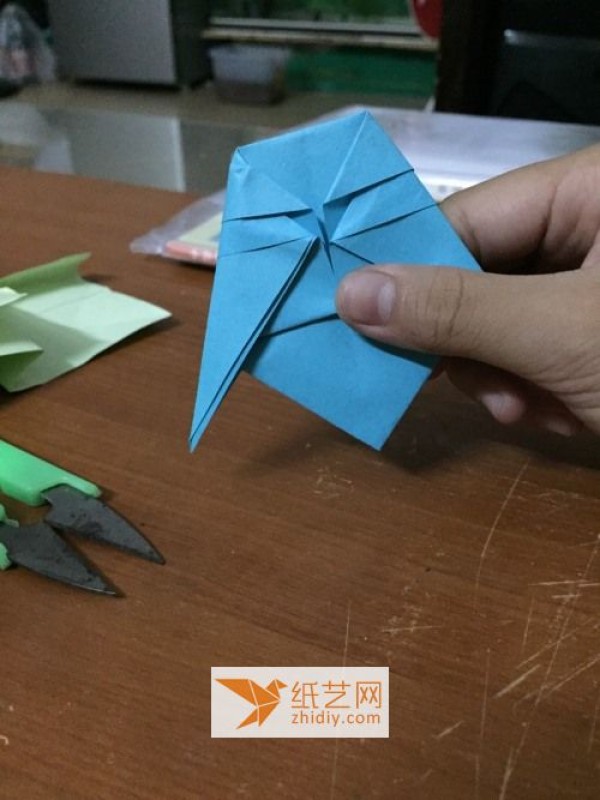 Simple origami cicada steps for children