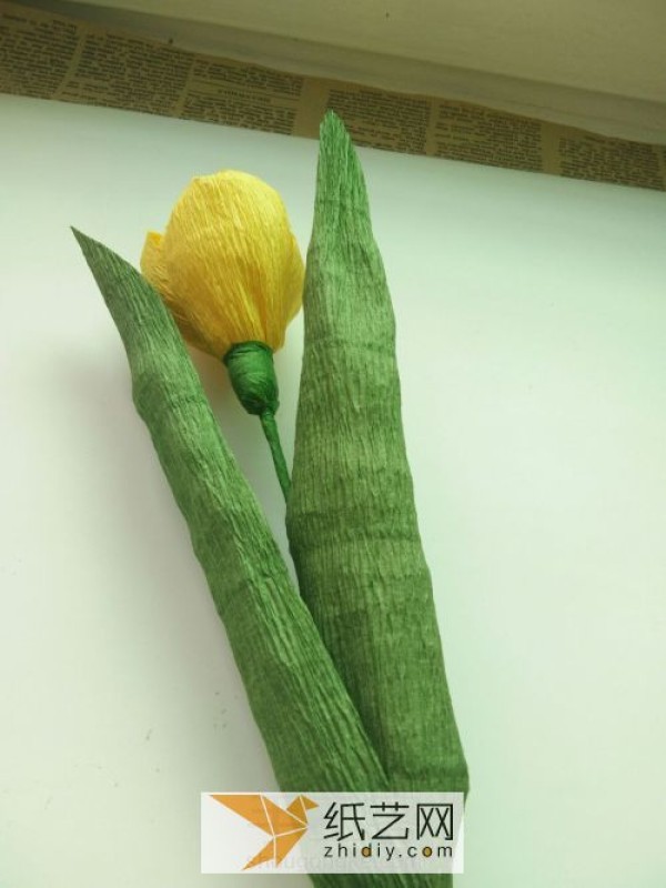 How to make artificial crepe paper tulip paper flowers