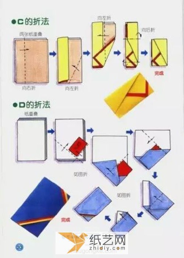 A complete tutorial on origami envelopes and many beautiful handmade greeting card packaging