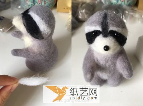 How to make a small raccoon doll by hand using wool felt? fulfill your wishes