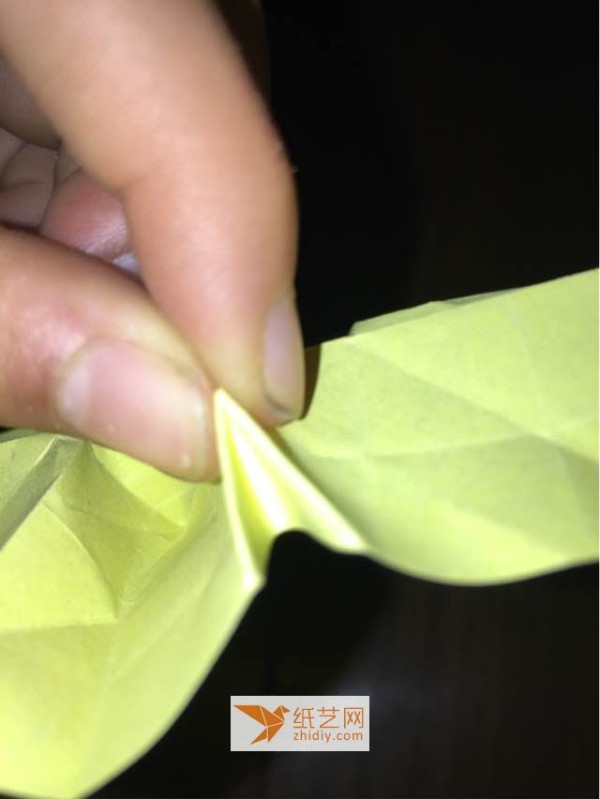 Four-petal simple origami rose tutorial