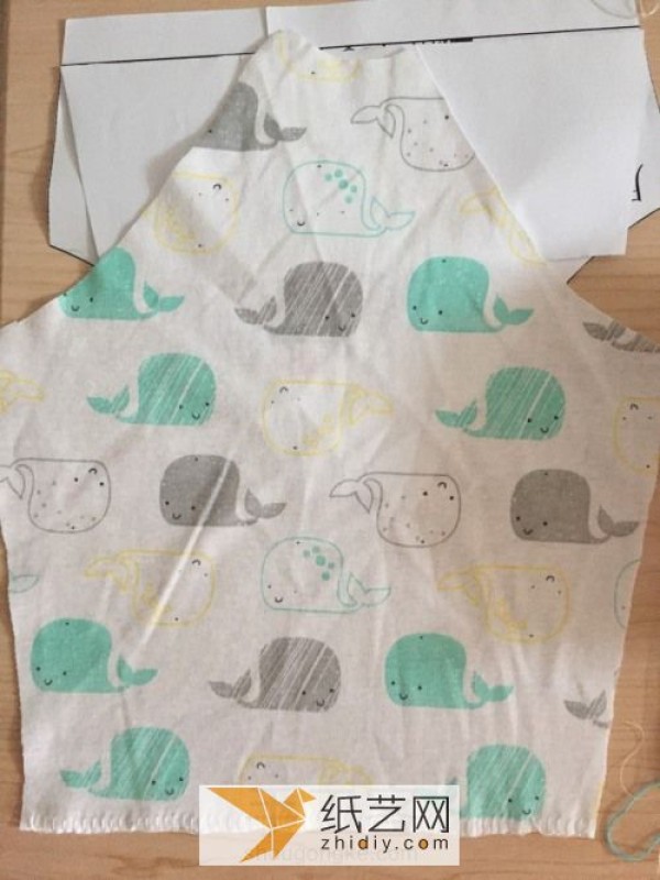 Handmade fabric baby onesie