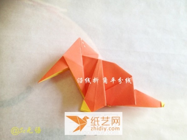 Tutorial on making a three-dimensional origami kitten