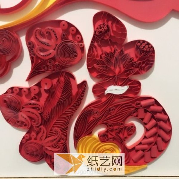 Teach you how to make New Year blessing characters using paper quilling