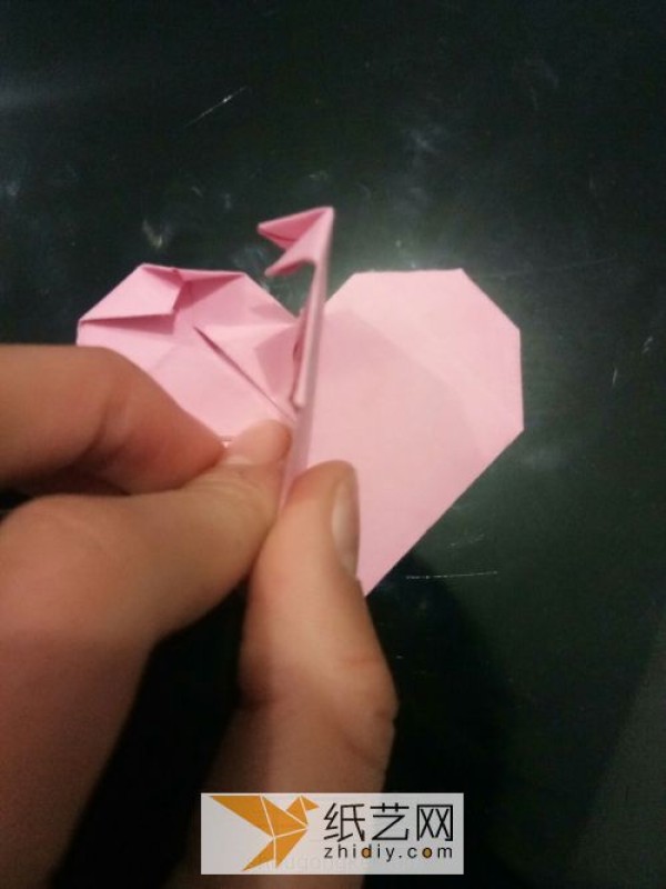 Very simple origami heart illustrated tutorial, complete origami heart making method