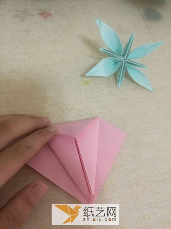 Origami Star Flower Paper Art Flower Making Tutorial Illustration