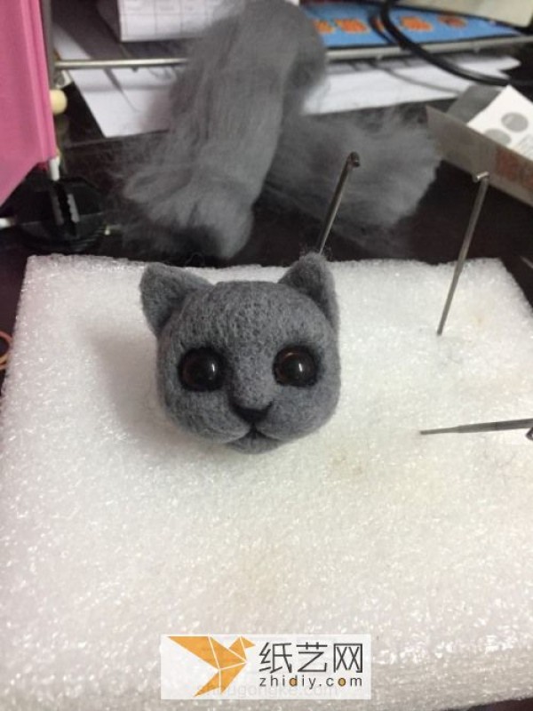 Cute Wool Felt Kitten Keychain Valentine’s Day Gift Making Tutorial