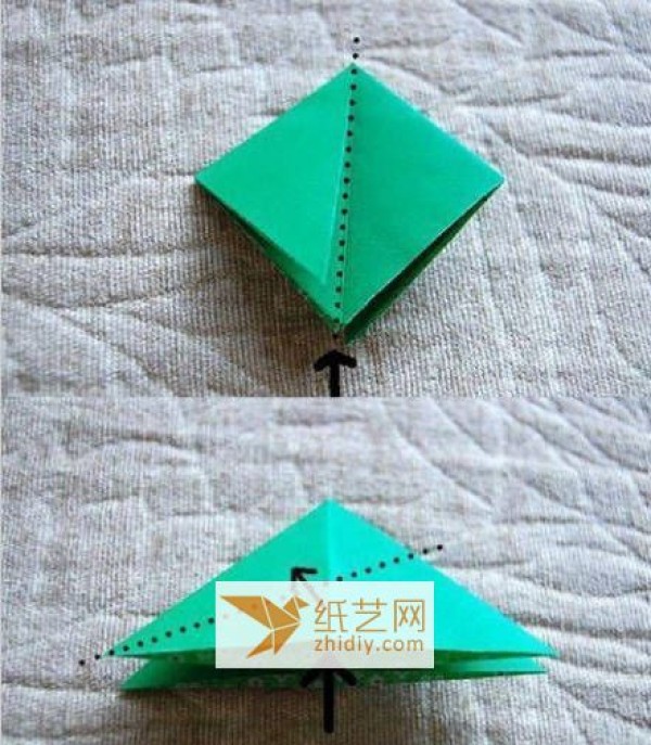 Detailed tutorial on three-dimensional origami four-leaf clover