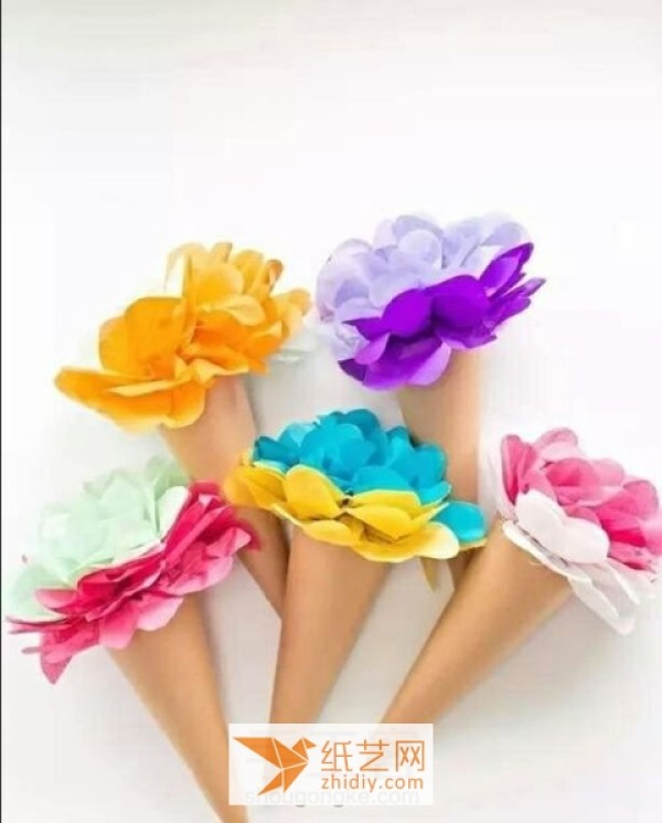 Tutorial on making exquisite handmade paper bouquets