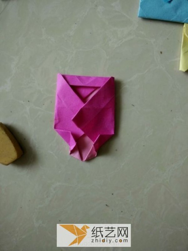 Origami heart envelope for Valentines Day cards