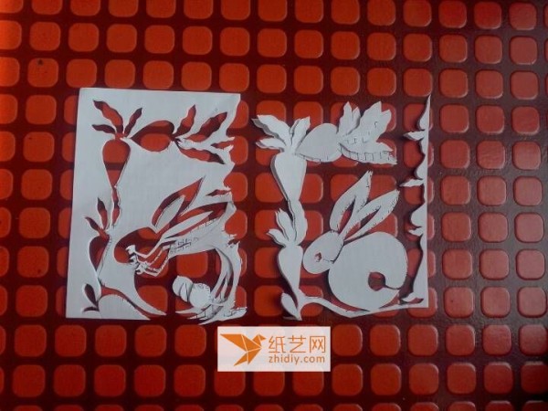 Paper-cut window grilles—little rabbit pattern tutorial