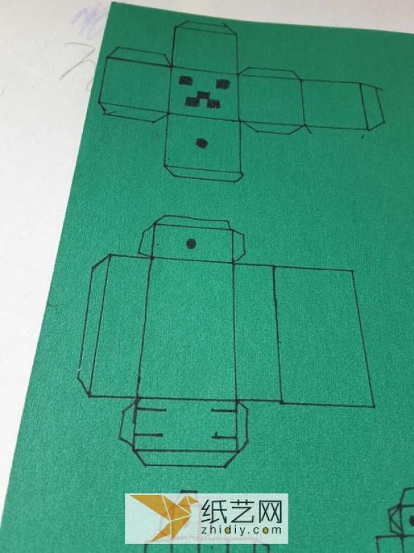 Paper model creeper Minecraft game peripherals