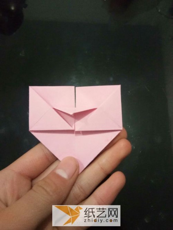 Very simple origami heart illustrated tutorial, complete origami heart making method