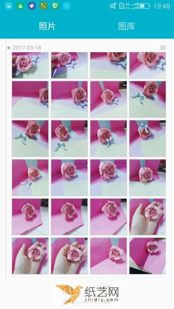 Little surprise for Chinese Valentines Day origami roses