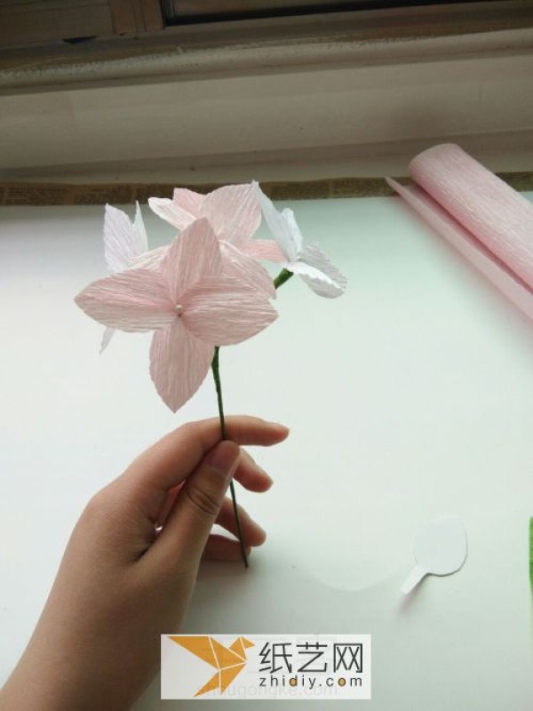 Small fresh crepe paper paper art flower Teachers Day greeting card decoration