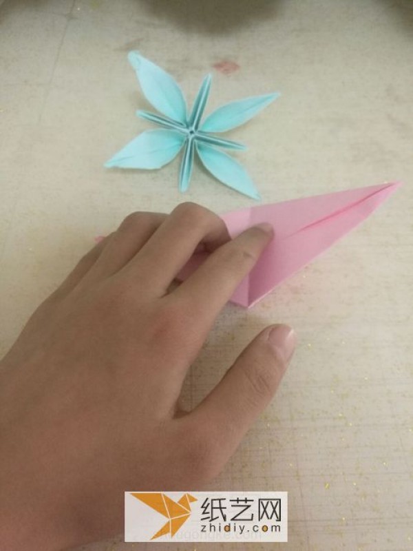 Origami Star Flower Paper Art Flower Making Tutorial Illustration