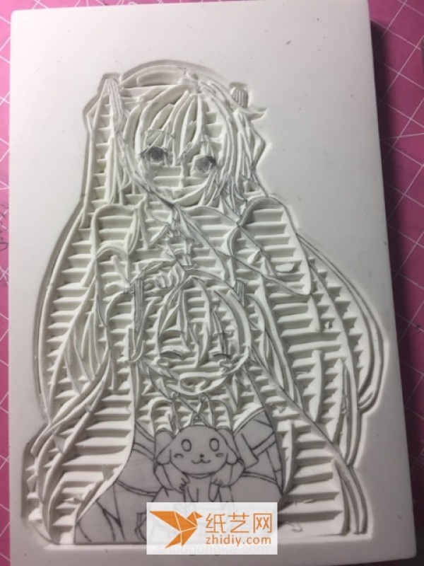 Tutorial on how to make a beautiful girl rubber stamp New Year gift for your best friend