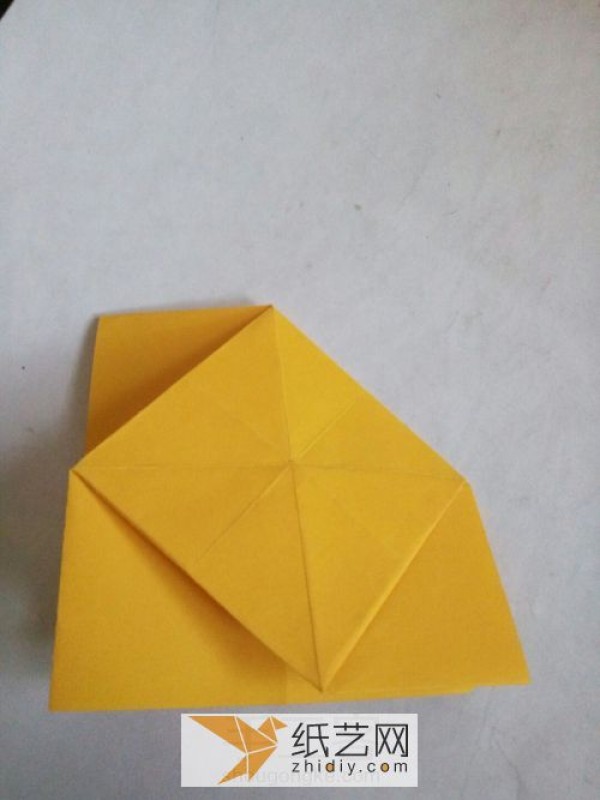 Origami envelope with integrated letter and paper. Simple origami envelope for Valentines Day love letters