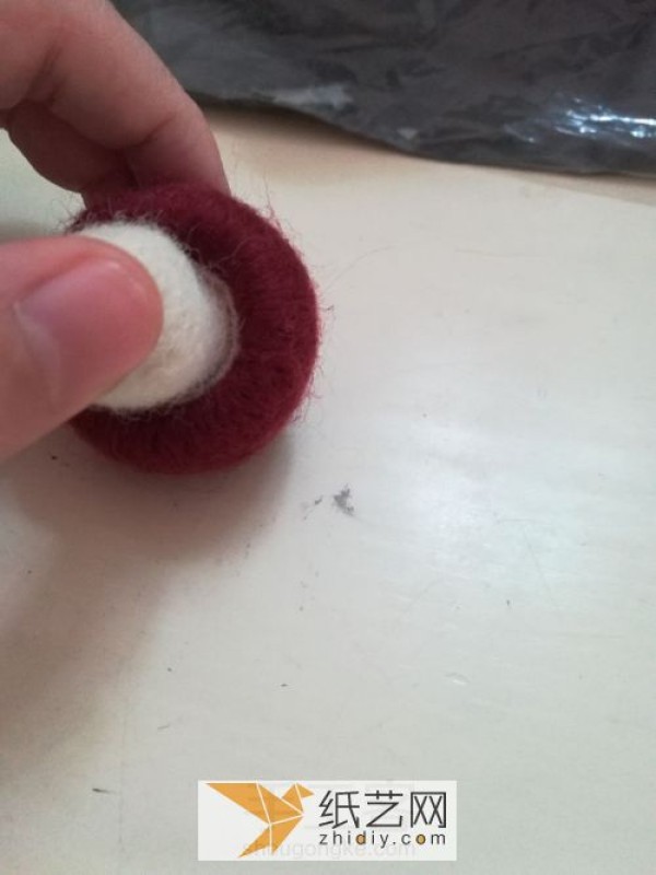 Zero-failure wool felt poking mushroom making tutorial