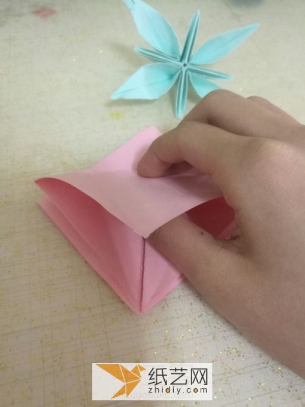 Origami Star Flower Paper Art Flower Making Tutorial Illustration