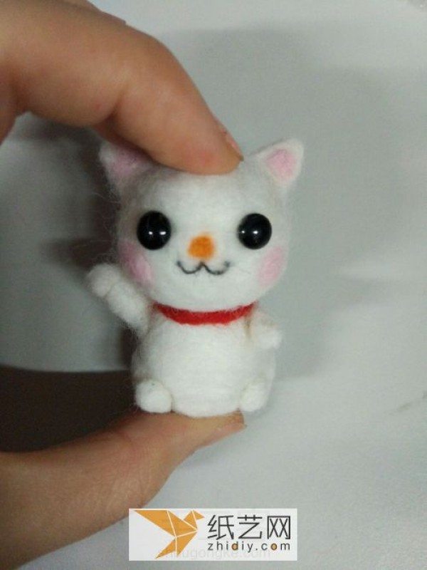 Wool Felt Poke Fish Steak Cat Doll Childrens Day Gift