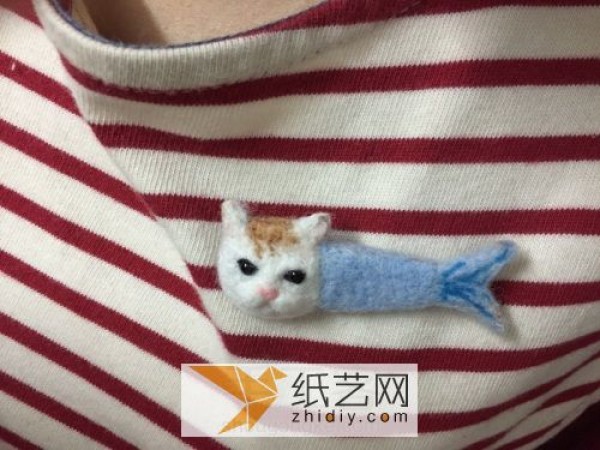 Very Funny Wool Felt Kitten Brooch DIY Making Tutorial