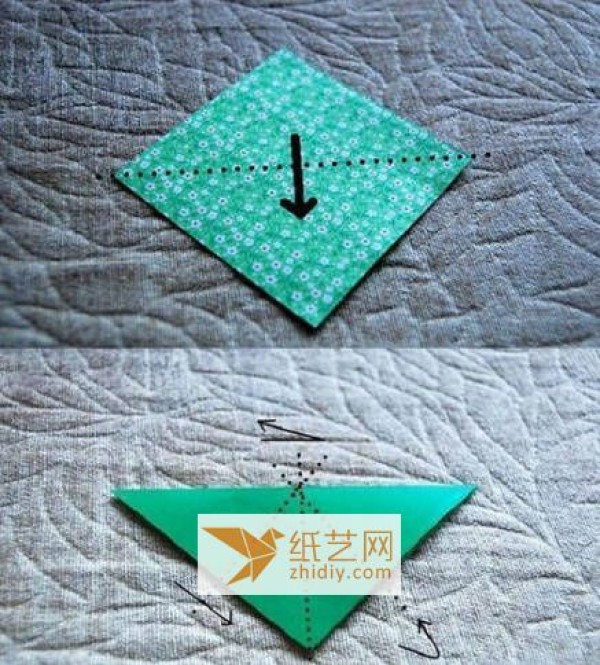 Detailed tutorial on three-dimensional origami four-leaf clover