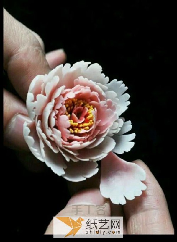 Ultra-light clay DIY national flower peony tutorial, a gorgeous New Year gift