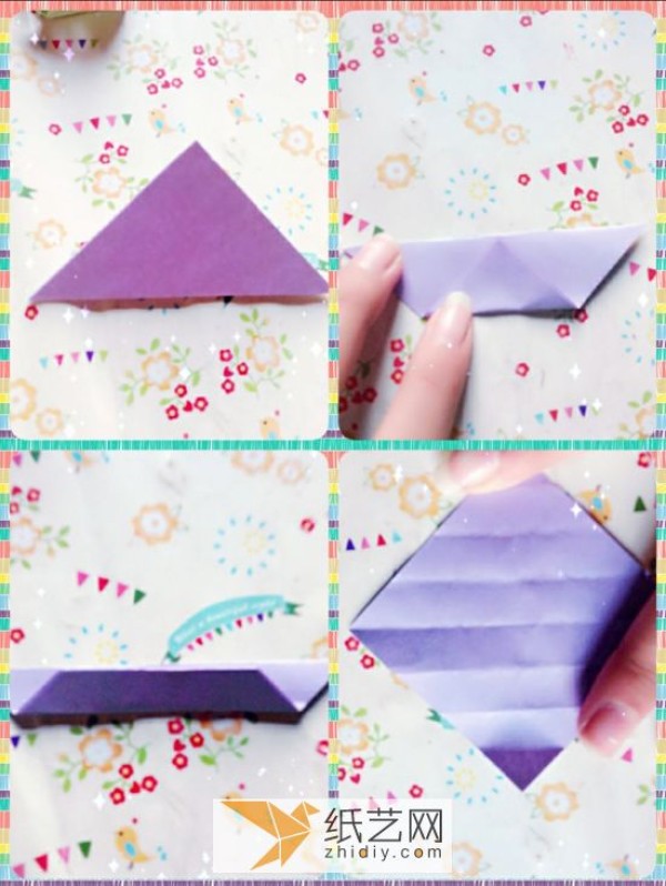 How to fold a simple origami bag. Manual illustrated tutorial teaches you cute origami.