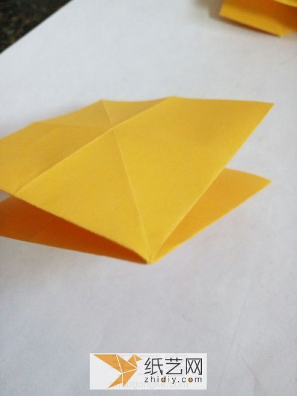 Origami envelope with integrated letter and paper. Simple origami envelope for Valentines Day love letters