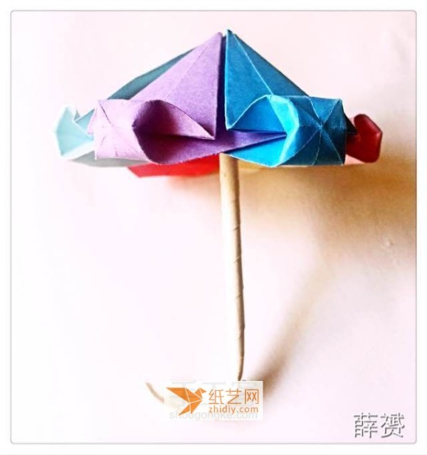 How to make exquisite colorful origami umbrellas by hand