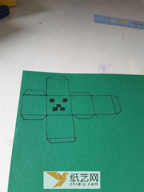 Paper model creeper Minecraft game peripherals