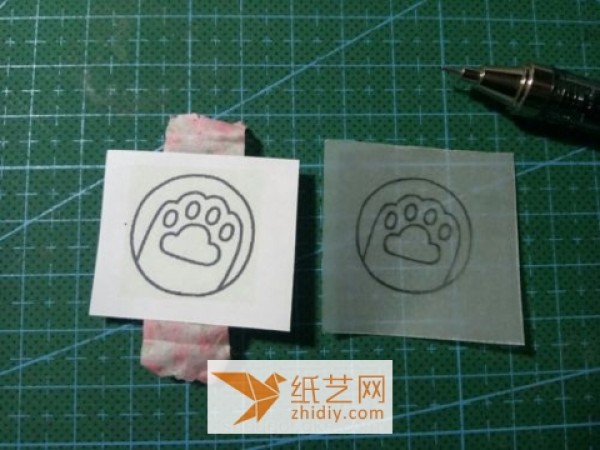 Super cute kitten paw rubber stamp making tutorial