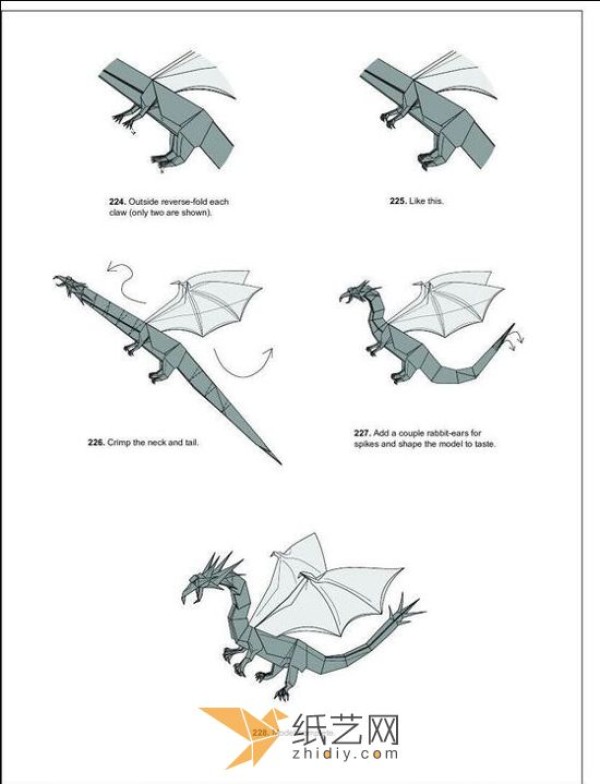 Origami dragon making tutorial