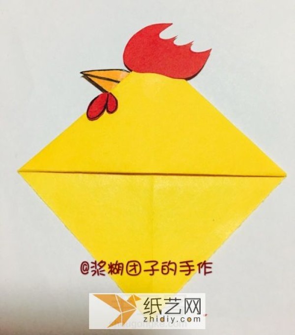 How to make origami big rooster bookmark DIY bookmark illustration tutorial