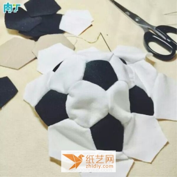 DIY Fabric Football Pillow Christmas Gift