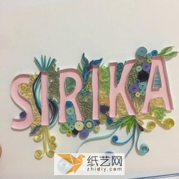 Use three-dimensional paper letters to display your English name. DIY three-dimensional paper paintings by hand.