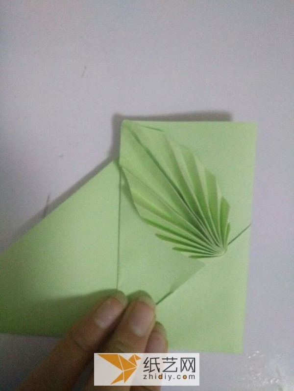 Beautiful origami leaf envelope Teachers Day greeting card envelope