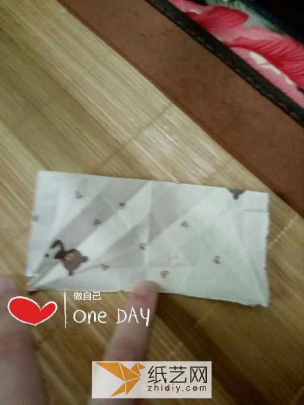 Basic origami paper crane folding method