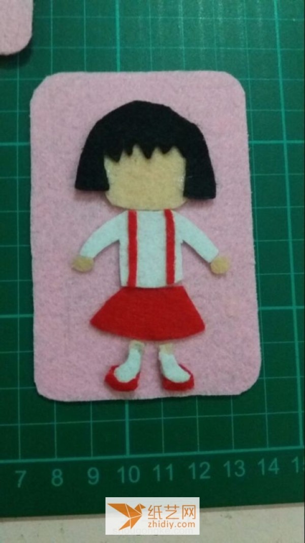 Cute Chibi Maruko-chan non-woven card holder Christmas gift making tutorial