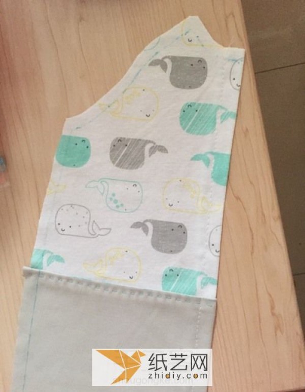 Handmade fabric baby onesie